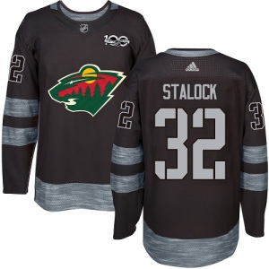 Men's Alex Stalock Minnesota Wild Authentic 1917-2017 100th Anniversary Jersey - Black