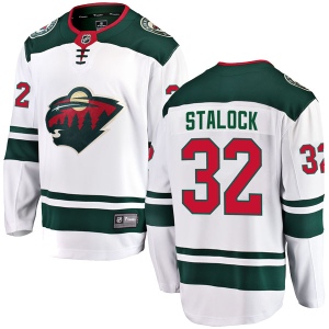 Men's Alex Stalock Minnesota Wild Breakaway Away Jersey - White