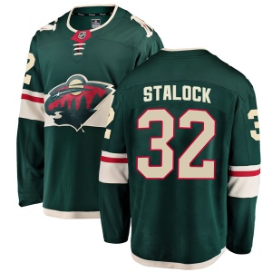 Men's Alex Stalock Minnesota Wild Breakaway Home Jersey - Green