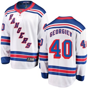 Men's Alexandar Georgiev New York Rangers Breakaway Away Jersey - White