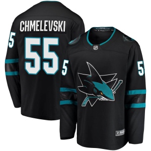 Men's Alexander Chmelevski San Jose Sharks Breakaway Alternate Jersey - Black