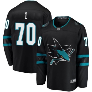 Men's Alexander True San Jose Sharks Breakaway Alternate Jersey - Black