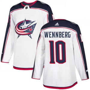 Men's Alexander Wennberg Columbus Blue Jackets Authentic Away Jersey - White