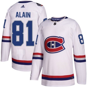 Men's Alexandre Alain Montreal Canadiens Authentic 2017 100 Classic Jersey - White