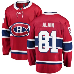 Men's Alexandre Alain Montreal Canadiens Breakaway Home Jersey - Red