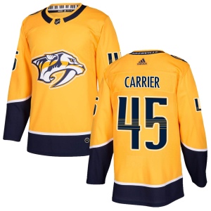 Men's Alexandre Carrier Nashville Predators Authentic Home Jersey - Gold