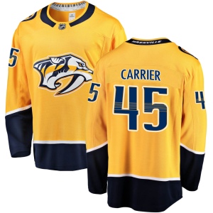 Men's Alexandre Carrier Nashville Predators Breakaway Home Jersey - Gold