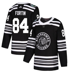 Men's Alexandre Fortin Chicago Blackhawks Authentic 2019 Winter Classic Jersey - Black