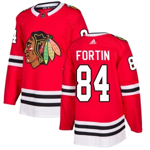 Men's Alexandre Fortin Chicago Blackhawks Authentic Home Jersey - Red