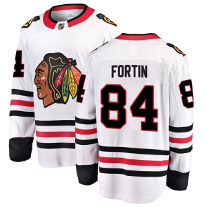 Men's Alexandre Fortin Chicago Blackhawks Breakaway Away Jersey - White