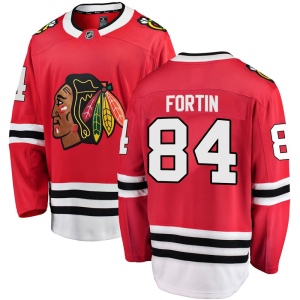 Men's Alexandre Fortin Chicago Blackhawks Breakaway Home Jersey - Red