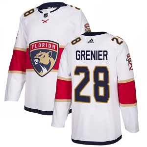 Men's Alexandre Grenier Florida Panthers Authentic Away Jersey - White