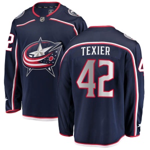 Men's Alexandre Texier Columbus Blue Jackets Breakaway Home Jersey - Navy