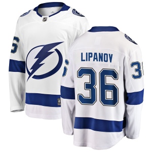 Men's Alexei Lipanov Tampa Bay Lightning Breakaway Away Jersey - White