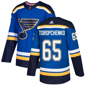 Men's Alexey Toropchenko St. Louis Blues Authentic Home Jersey - Blue