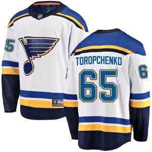 Men's Alexey Toropchenko St. Louis Blues Breakaway Away Jersey - White