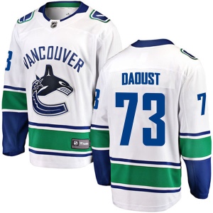 Men's Alexis Daoust Vancouver Canucks Breakaway Away Jersey - White