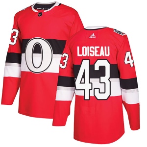 Men's Alexis Loiseau Ottawa Senators Authentic 2017 100 Classic Jersey - Red