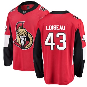 Men's Alexis Loiseau Ottawa Senators Breakaway Home Jersey - Red