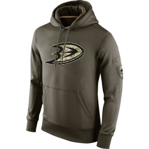 Men's Anaheim Ducks Salute To Service KO Performance Hoodie - Olive