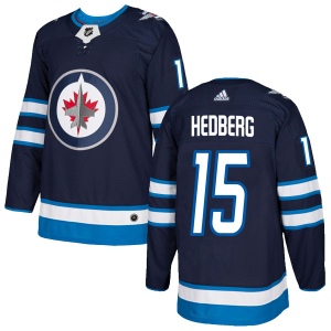 Men's Anders Hedberg Winnipeg Jets Authentic Home Jersey - Navy