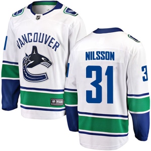 Men's Anders Nilsson Vancouver Canucks Breakaway Away Jersey - White