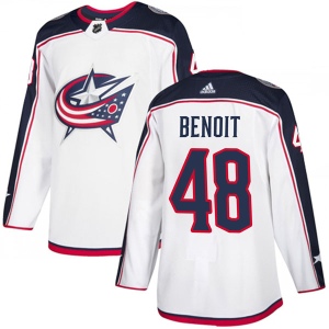 Men's Andre Benoit Columbus Blue Jackets Authentic Away Jersey - White