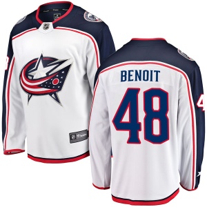 Men's Andre Benoit Columbus Blue Jackets Breakaway Away Jersey - White