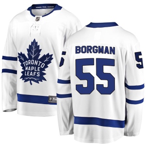 Men's Andreas Borgman Toronto Maple Leafs Breakaway Away Jersey - White