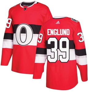 Men's Andreas Englund Ottawa Senators Authentic 2017 100 Classic Jersey - Red