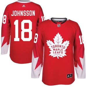 Men's Andreas Johnsson Toronto Maple Leafs Authentic Alternate Jersey - Red