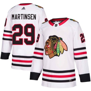 Men's Andreas Martinsen Chicago Blackhawks Authentic Away Jersey - White