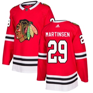 Men's Andreas Martinsen Chicago Blackhawks Authentic Home Jersey - Red