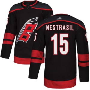 Men's Andrej Nestrasil Carolina Hurricanes Authentic Alternate Jersey - Black