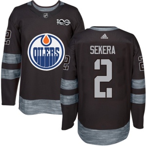 Men's Andrej Sekera Edmonton Oilers Authentic 1917-2017 100th Anniversary Jersey - Black