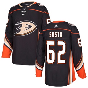 Men's Andrej Sustr Anaheim Ducks Authentic Home Jersey - Black