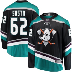 Men's Andrej Sustr Anaheim Ducks Breakaway Alternate Jersey - Black