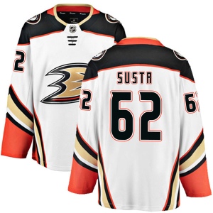 Men's Andrej Sustr Anaheim Ducks Breakaway Away Jersey - White