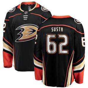 Men's Andrej Sustr Anaheim Ducks Breakaway Home Jersey - Black