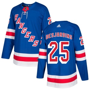 Men's Andrew Desjardins New York Rangers Authentic Home Jersey - Royal Blue