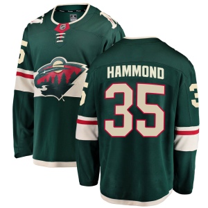 Men's Andrew Hammond Minnesota Wild Breakaway Home Jersey - Green