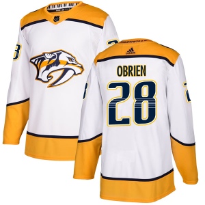 Men's Andrew Obrien Nashville Predators Authentic Away Jersey - White