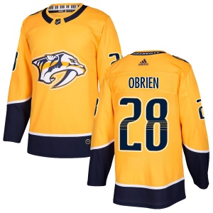 Men's Andrew Obrien Nashville Predators Authentic Home Jersey - Gold