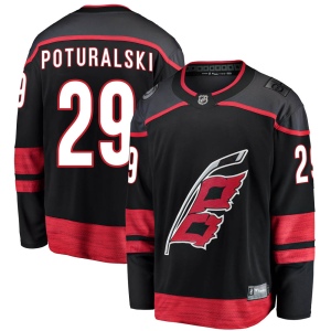 Men's Andrew Poturalski Carolina Hurricanes Breakaway Alternate Jersey - Black