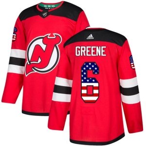 Men's Andy Greene New Jersey Devils Authentic USA Flag Fashion Jersey - Red