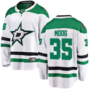 Men's Andy Moog Dallas Stars Breakaway Away Jersey - White