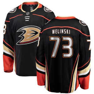 Men's Andy Welinski Anaheim Ducks Authentic Home Jersey - Black