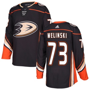 Men's Andy Welinski Anaheim Ducks Authentic Home Jersey - Black