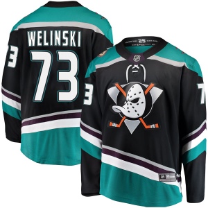 Men's Andy Welinski Anaheim Ducks Breakaway Alternate Jersey - Black