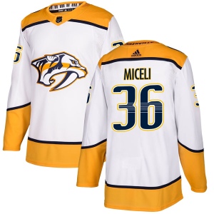 Men's Angelo Miceli Nashville Predators Authentic Away Jersey - White